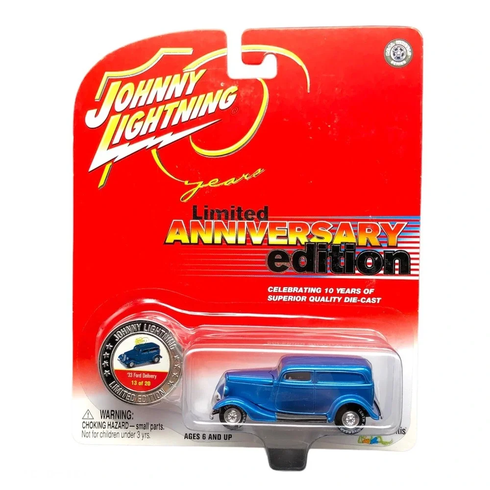 Johnny Lightning‎ Anniversary 1933 '33 Ford Delivery Car Blue Diecast 1/64 Scale